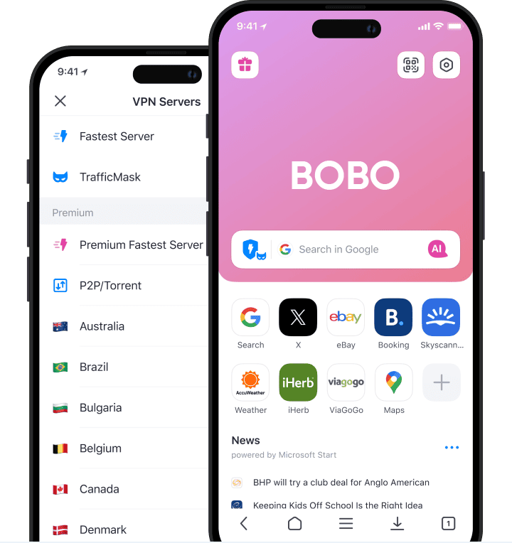 BOBO Browser offers unlimited VPN