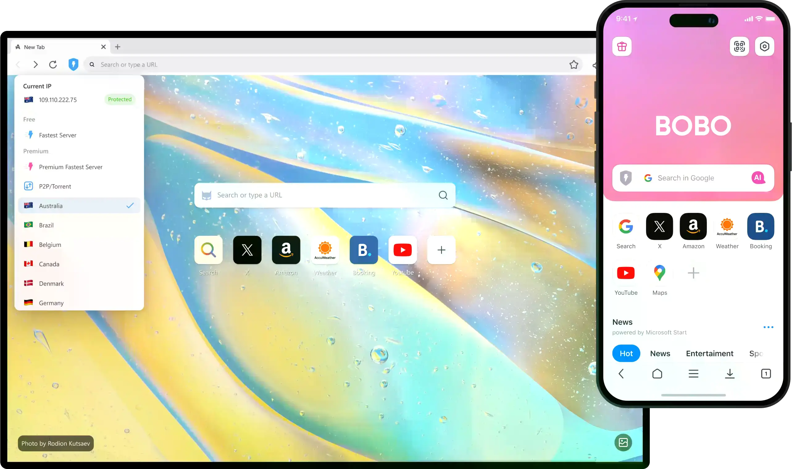 BOBO Browser offers unlimited VPN